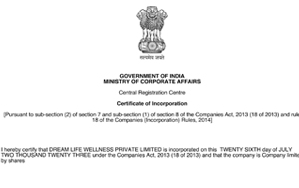 Incorporation Certificate